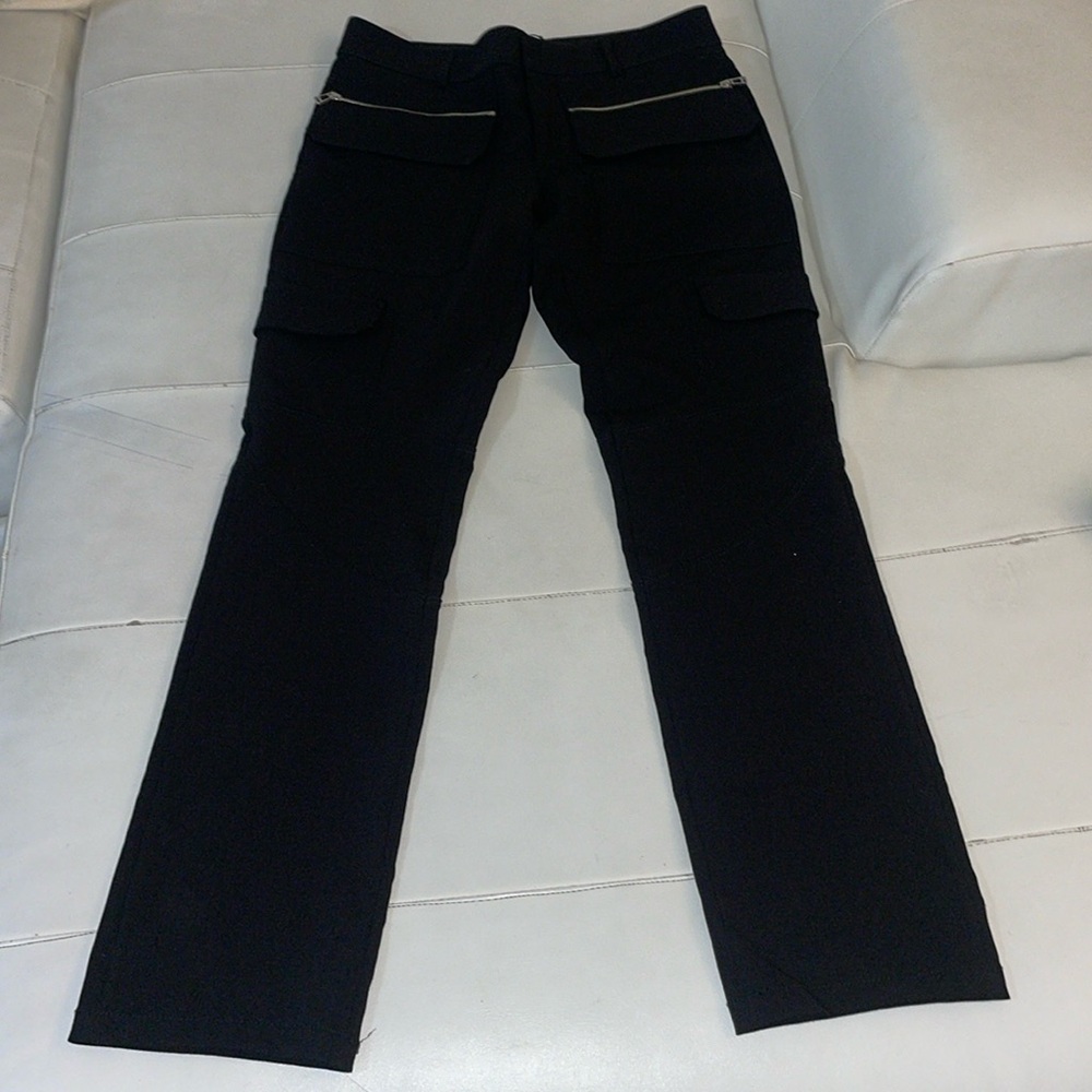 Zara Black Structured Trousers with Contrast Stitching